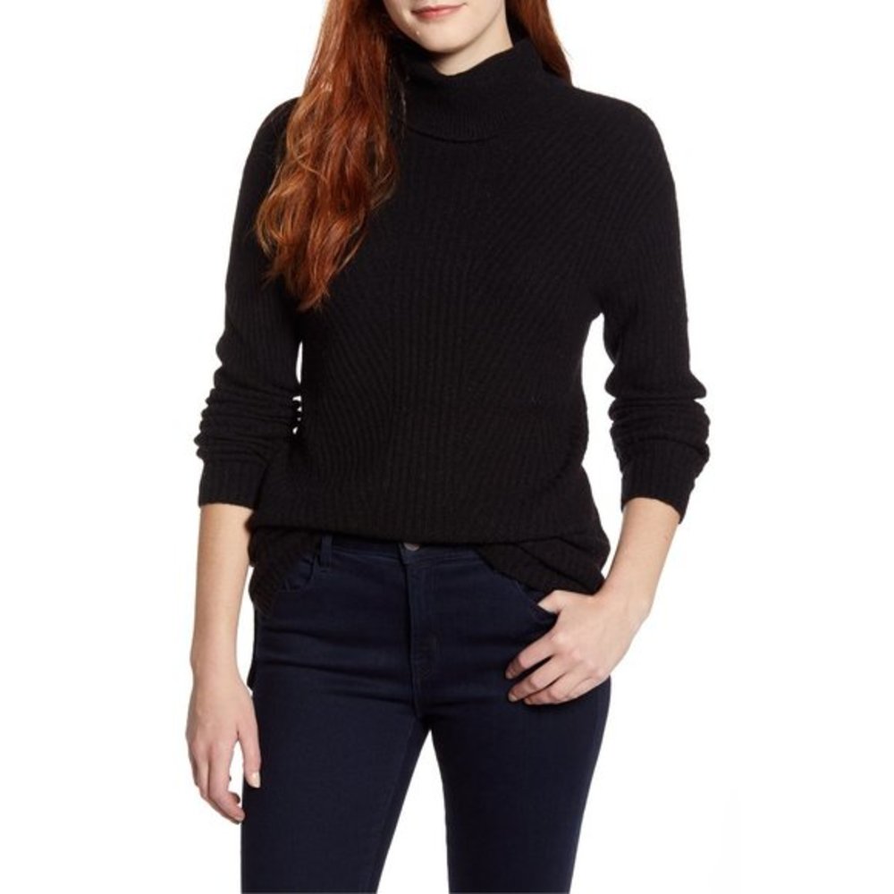 NWT Nordstrom Caslon Wool Blend Turtleneck Sweater